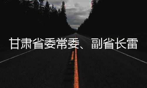 甘肅省委常委、副省長(zhǎng)雷思維被查
