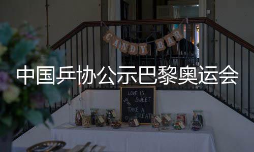 中國乒協(xié)公示巴黎奧運(yùn)會參賽名單 孫穎莎陳夢出戰(zhàn)女單