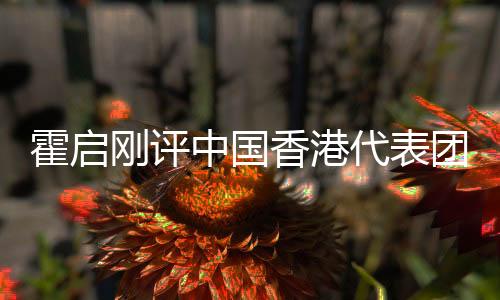 霍啟剛評中國香港代表團(tuán)亞運(yùn)表現(xiàn)：突破自己創(chuàng)造歷史