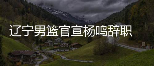 遼寧男籃官宣楊鳴辭職 原助理教練暫代主教練職